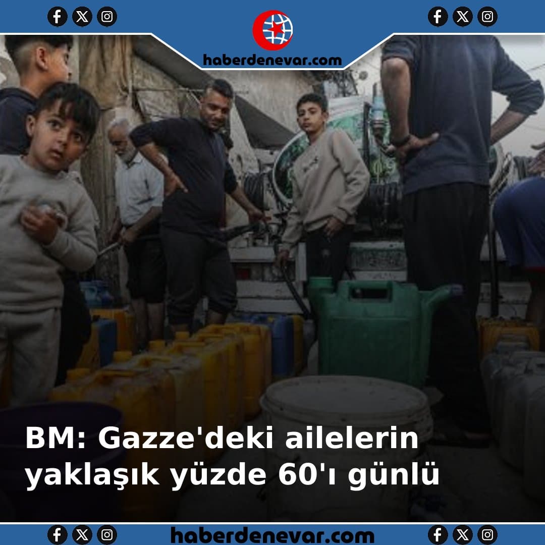 BM: Gazze'deki ailelerin yaklaşık yüzde 60'ı günlük ihtiyaç duydukları temiz suya erişemiyor