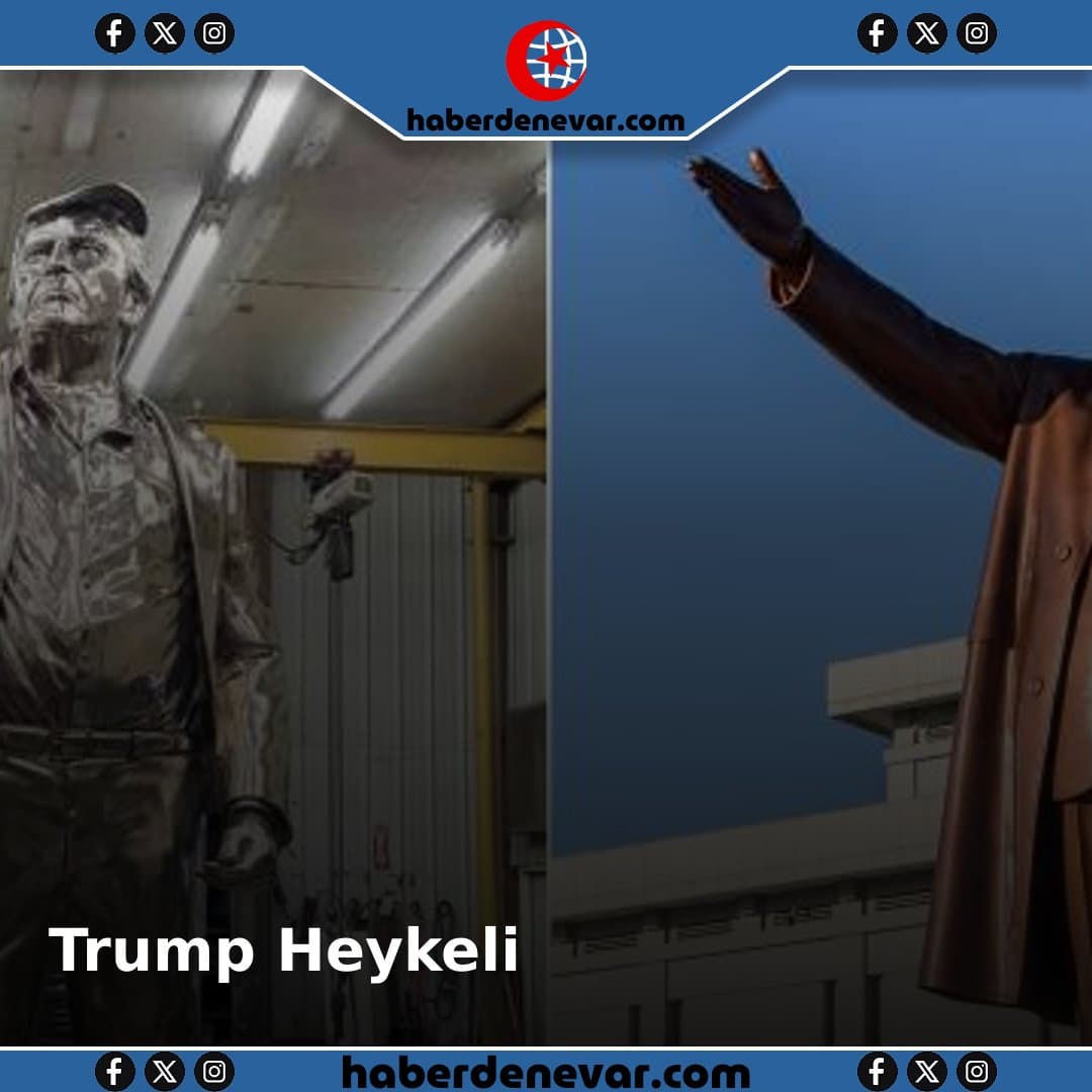 Trump'ın Altın Heykeli